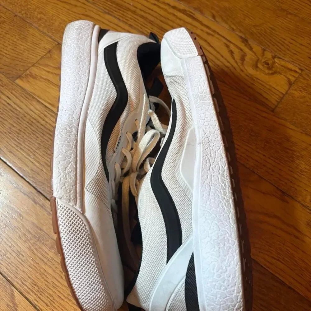 White vans sneakers with black